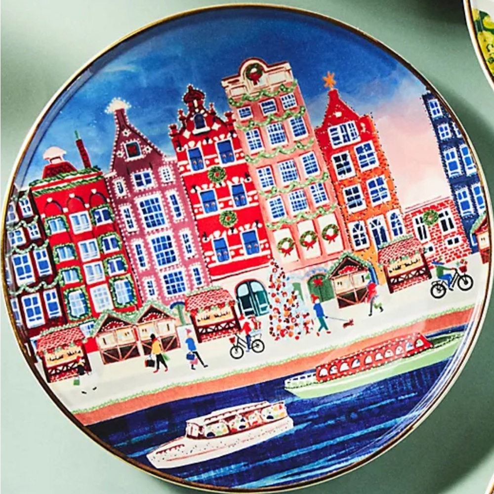 Anthropology Holiday in the City plate: Amsterdam
